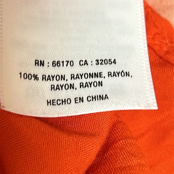 by Anthropologie Orange Smocked Mini Skirt size Small - Picture 9 of 11